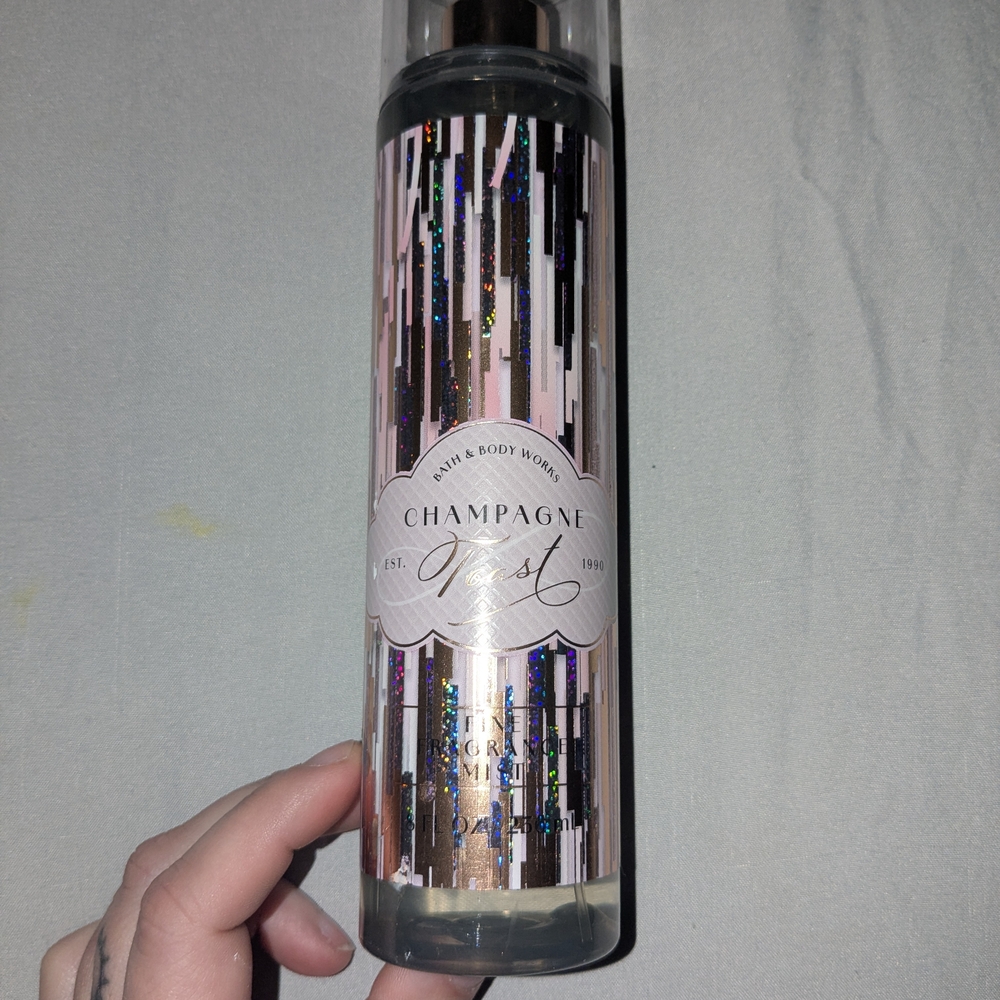 Bath & Body Works Champagne Toast Hair Mist - Pink and Black